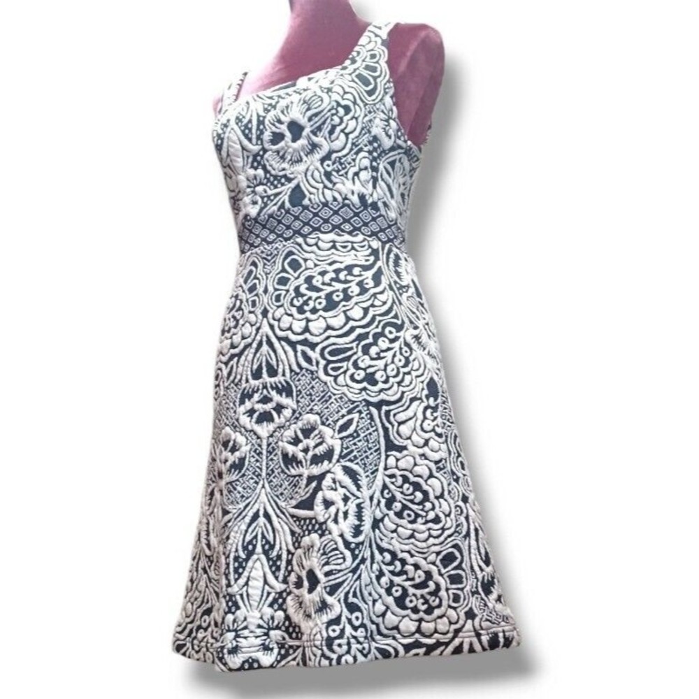 ett:twa Anthropologie Lined Womens XS Black White Sleeveless Valery Shift Dress - Picture 15 of 16